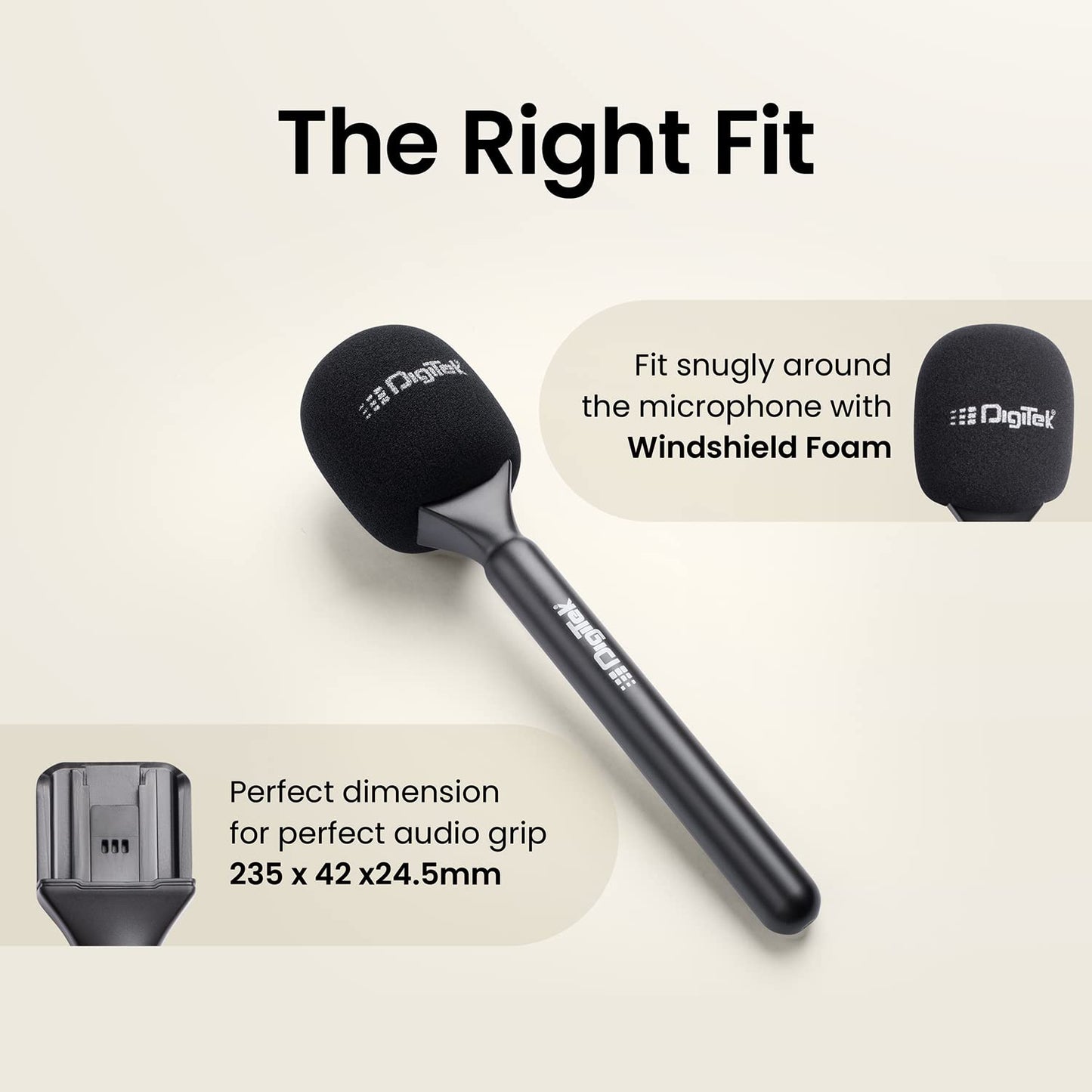 Digitekยฎ DWM 101 Wireless Microphone Noise Reduction, for DSLR Camera, Android & iOS Smartphones