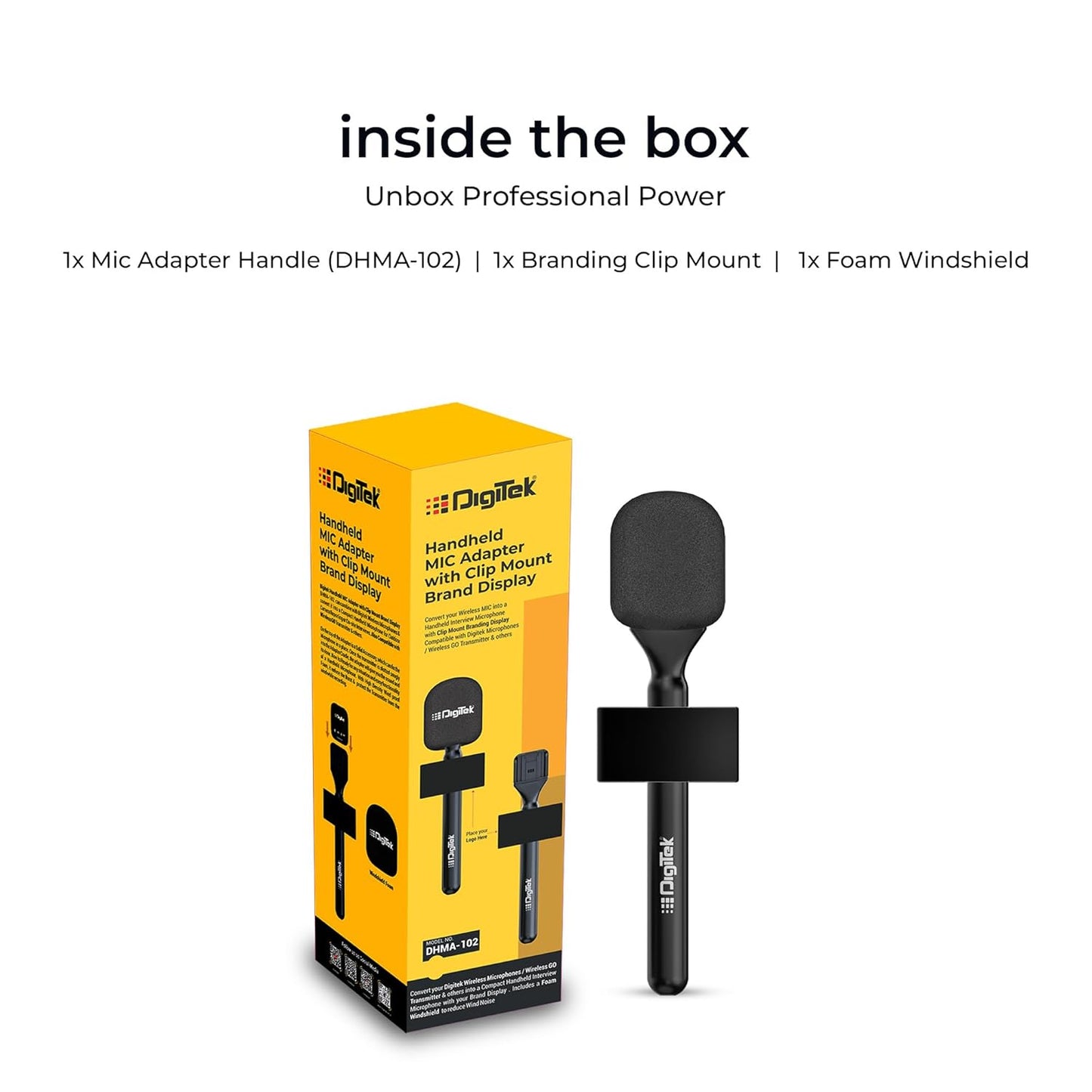 Digitekยฎ DWM 101 Wireless Microphone Noise Reduction, for DSLR Camera, Android & iOS Smartphones