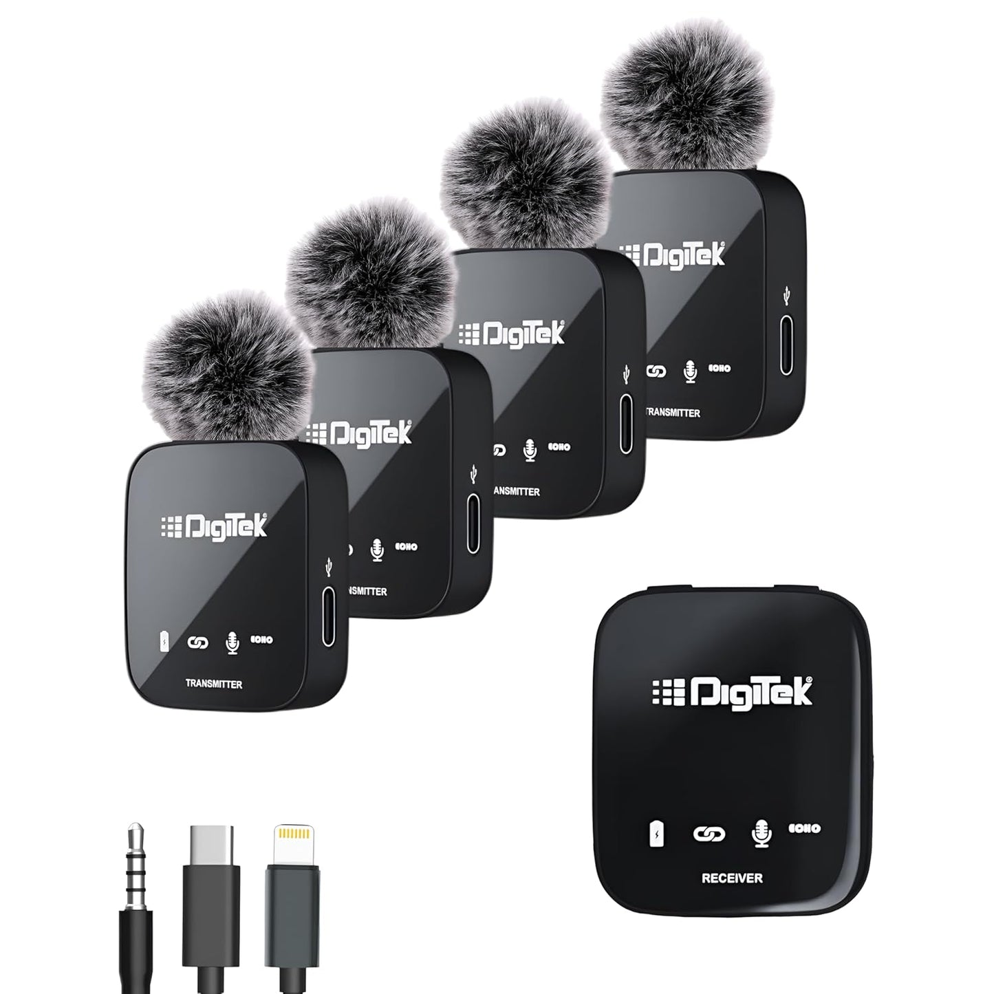 Digitek® DWM 101 Wireless Microphone Noise Reduction, for DSLR Camera, Android & iOS Smartphones