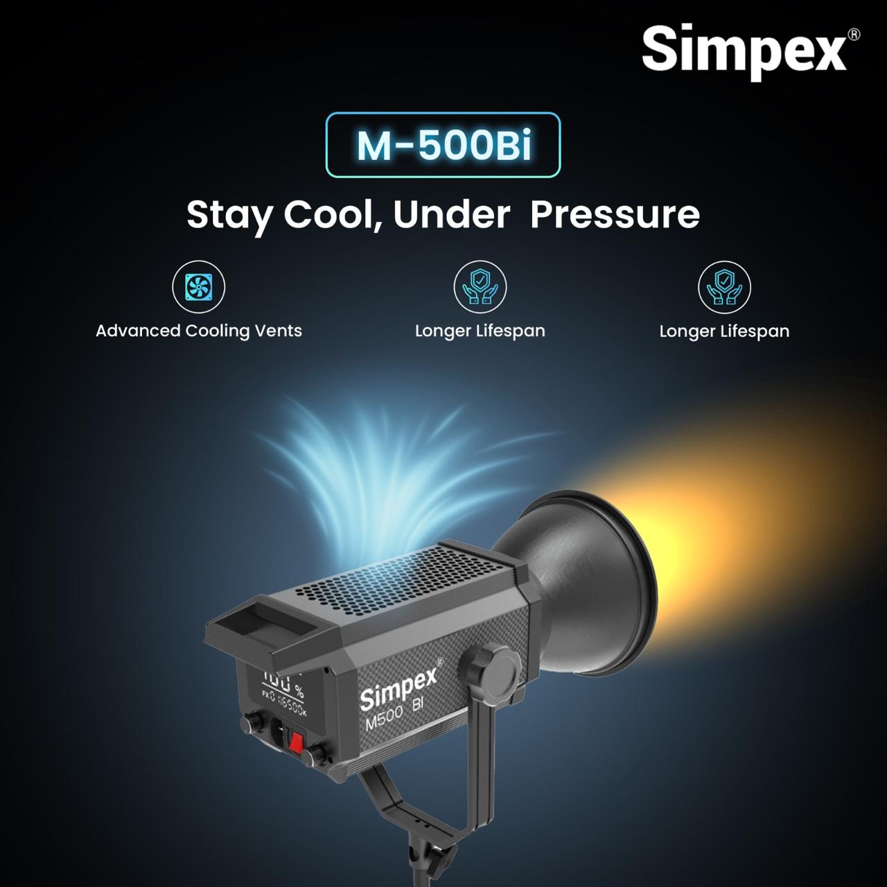Simpex M-500 BI, High-Performance Continuous LED Light With 500W Power Output Perfectly designed for Professionals