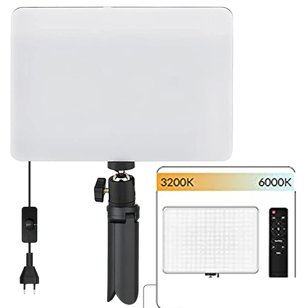 eloies bi color led video soft light panel kit